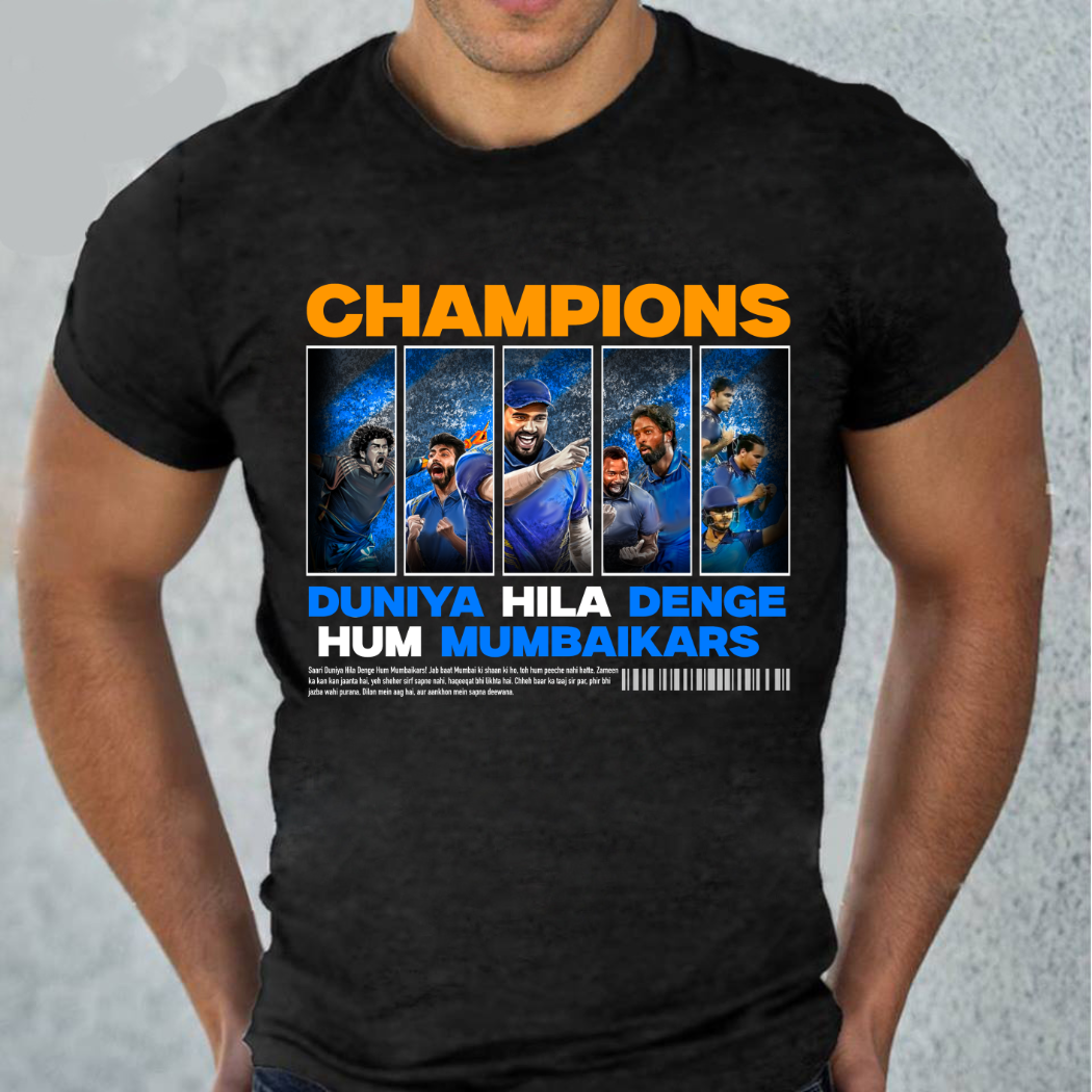 Bleed Blue: Exclusive Mumbai Indians Fan Power T-Shirt